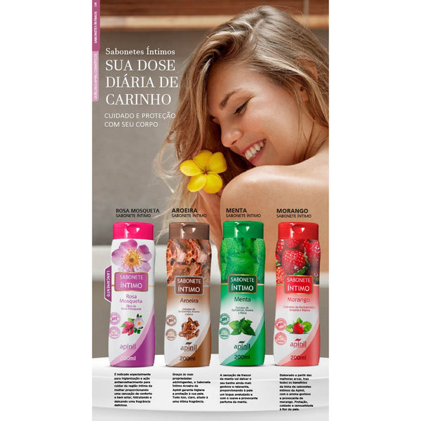 Sabonete Íntimo Feminino 200ml APINIL - Fragrâncias Refrescantes