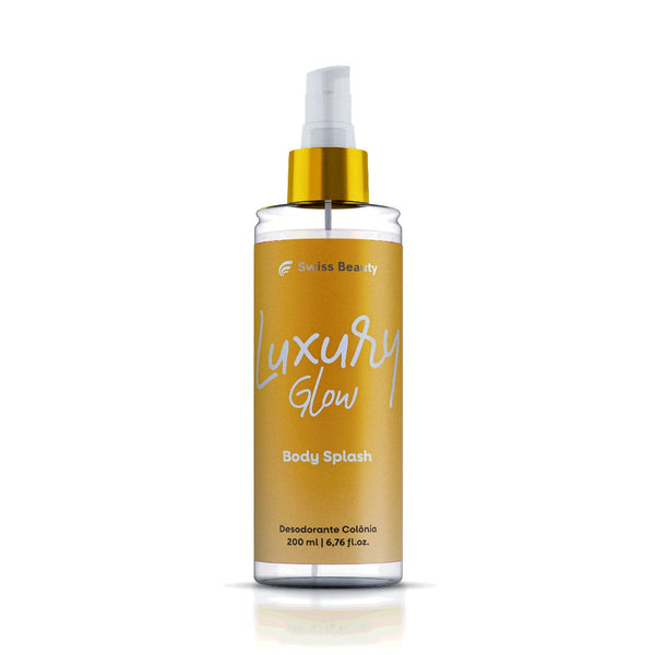 Body Splash Alta Fixação Luxury Glow 200ml Fragância Rosa, Jasmim e Lírio do Vale Swiss Beauty Belkit