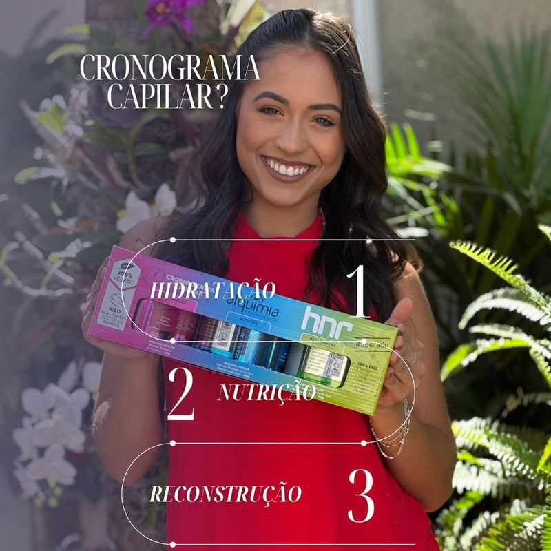 Kit Cronograma Capilar Hidratação Nutrição Reconstrução