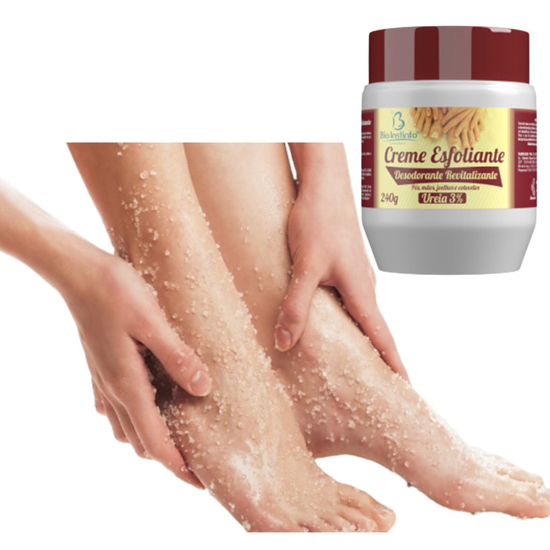 Kit Creme + Esfoliante Revitalizante P/ Pés Mãos 240g