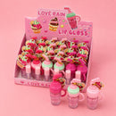 Lip Gloss Love Rain Mini Caneca com Glitter – Brilho Labial Kawaii Infantil Teen