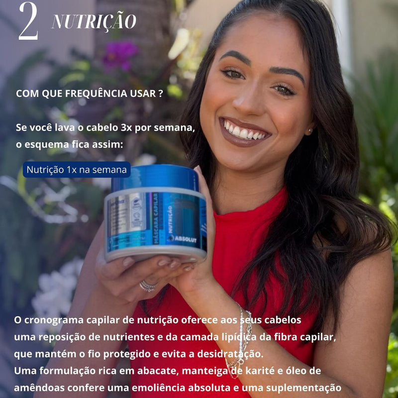 Kit Cronograma Capilar Hidratação Nutrição Reconstrução