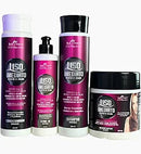 Kit Capilar Liso Imediato Bell Corpus 4 Itens Shampoo Condicionador Leave In e Mascara Redutor de Volume e Frizz