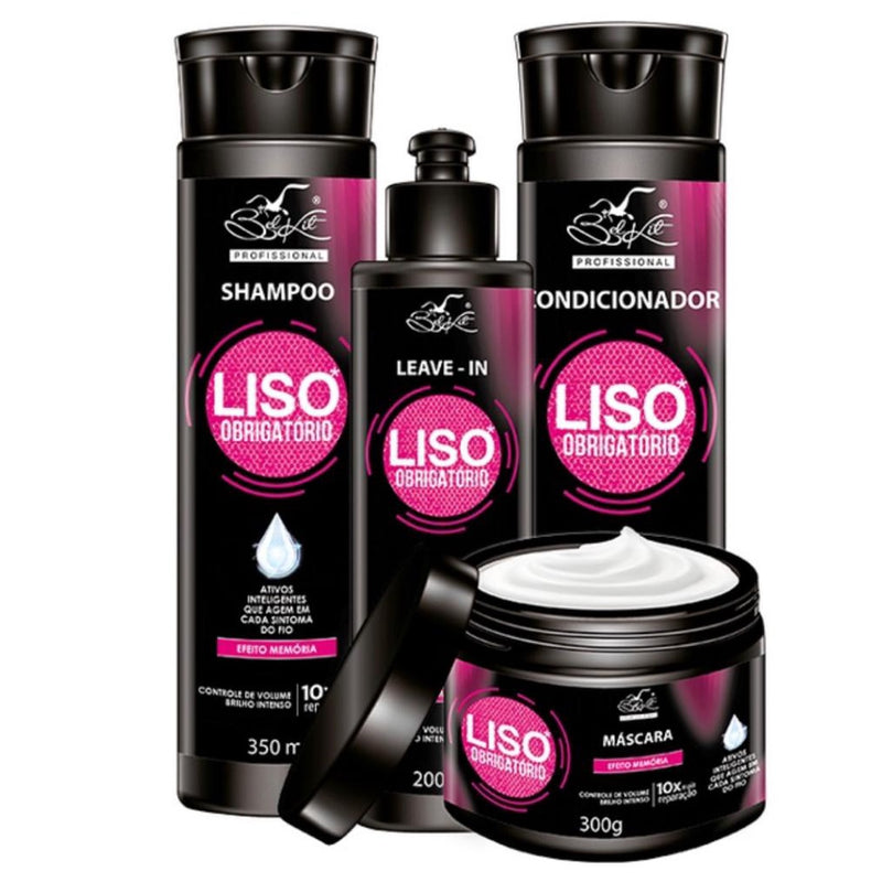 Kit Tratamento Capilar Liso Obrigatório Belkit – 4 itens