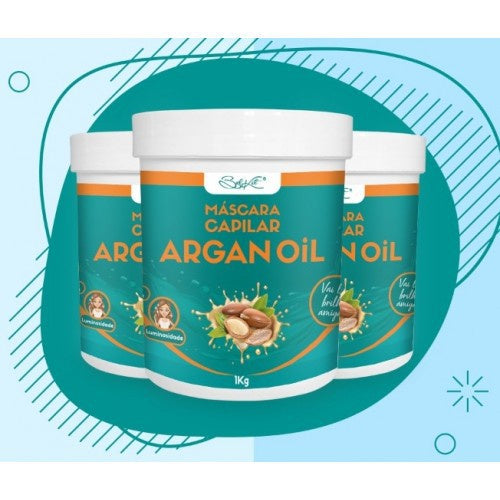 MÁSCARA CAPILAR 1 KILO - BELKIT (ARGANOIL) - Para Cabelos Ressecados Combate os Danos