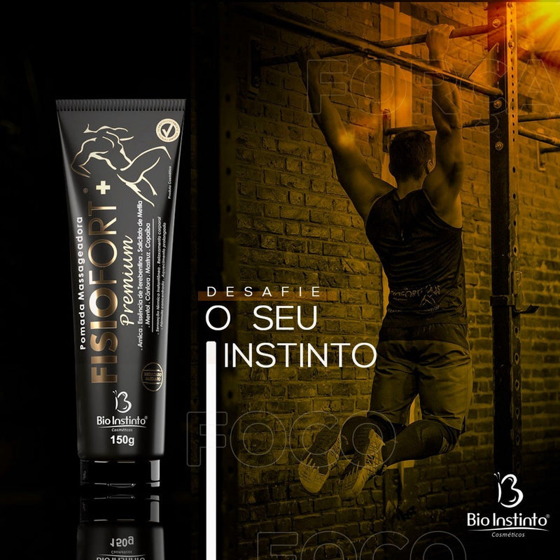 Pomada Massageadora Fisiofort Premium Preta - 150g - Bio Instinto
