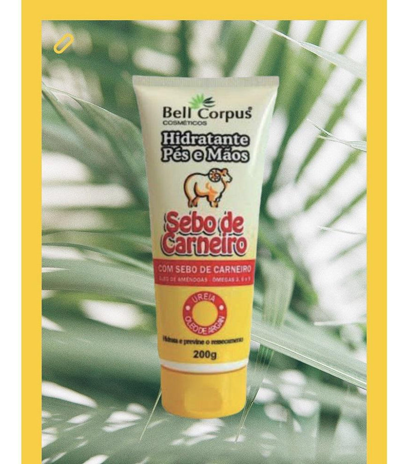 Creme Hidratante Pés E Mãos Sebo De Carneiro 200g