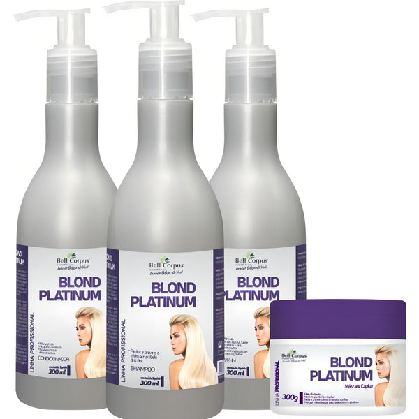 Kit Capilar Matizador Blond Platinum 4 Peças Bell Corpus