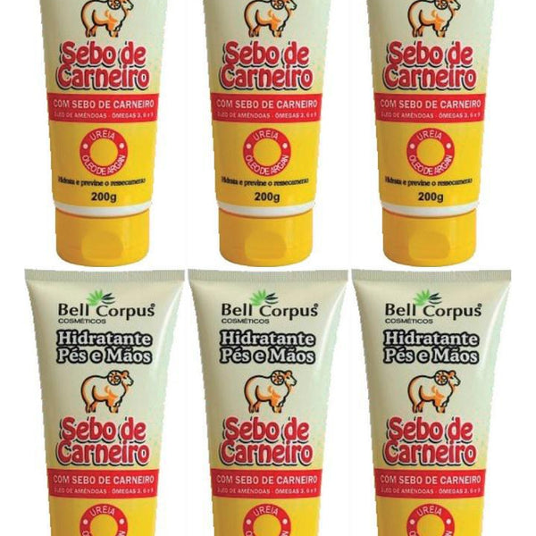 Creme Hidratante Pés E Mãos Sebo De Carneiro 200g