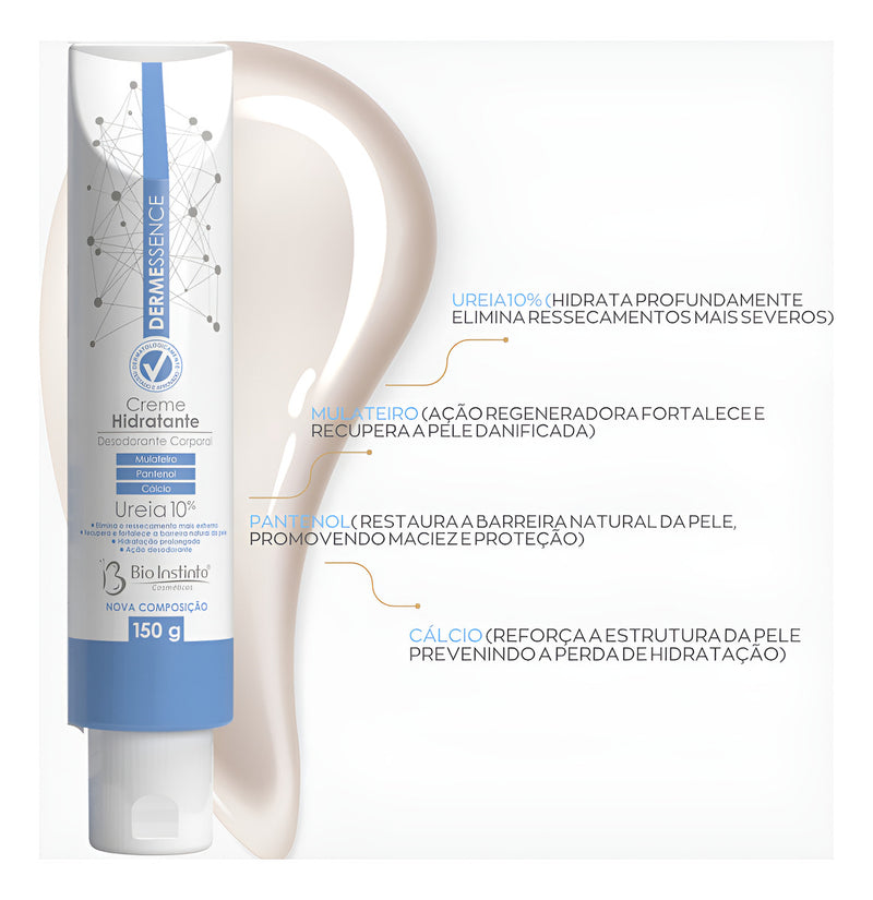 Bio Instinto Dermessence - Creme Desodorante e Hidratante Corporal Ureia 150g