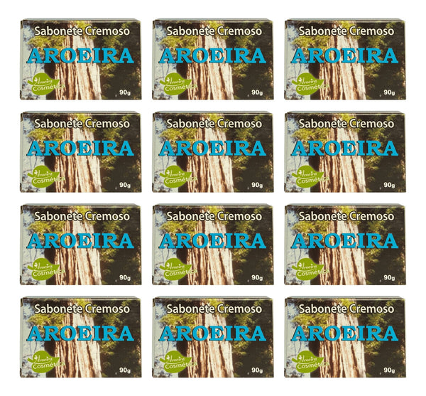 KIT 12 UND Sabão em barra Aroeira Cosmética de 90 g pacote x 12