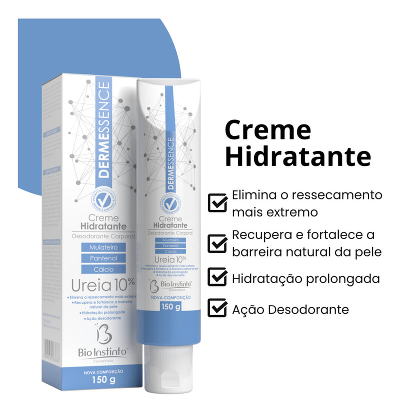 Bio Instinto Dermessence - Creme Desodorante e Hidratante Corporal Ureia 150g