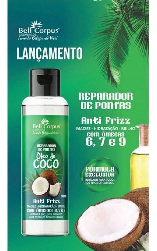 Tratamento Capilar Reparador De Pontas Óleo De Coco 60ml