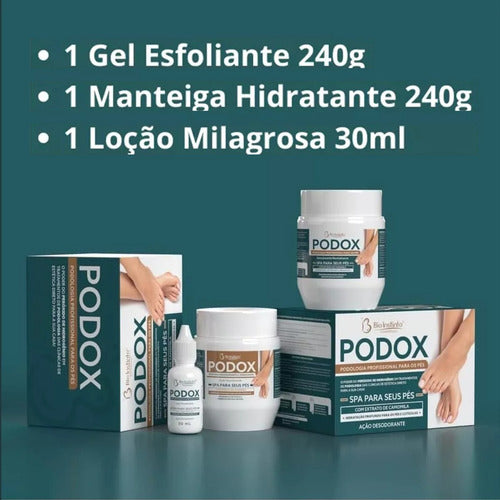 Kit Podox Podologia Profissional Com 3 Itens Spa Para Os Pés