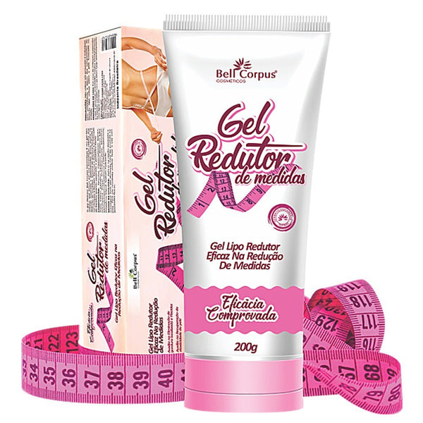 Gel Redutor Seca Barriga Cafeína Bell Corpus 200g Redução de Flacidez Inchaço Gordura Localizada