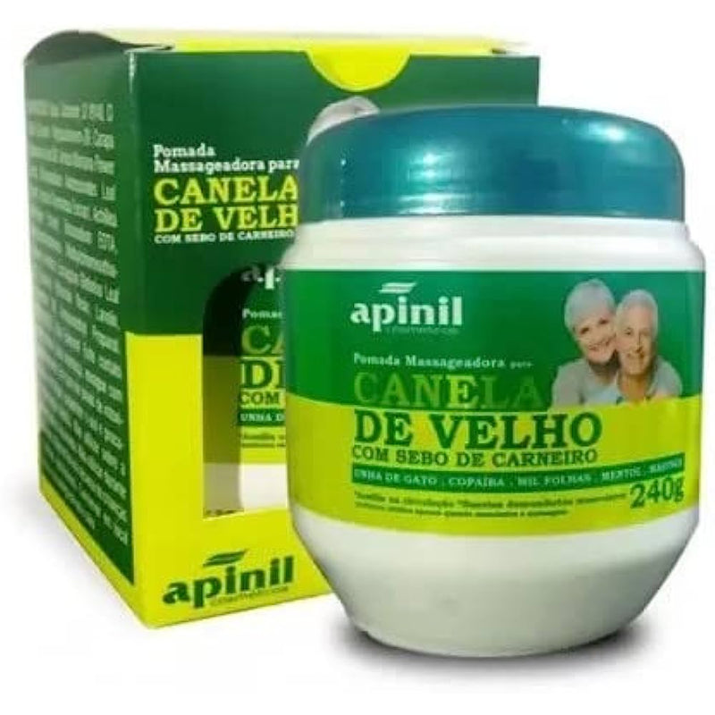 Pomada Massageadora a Canela Do Veio pote 240gr Apinil