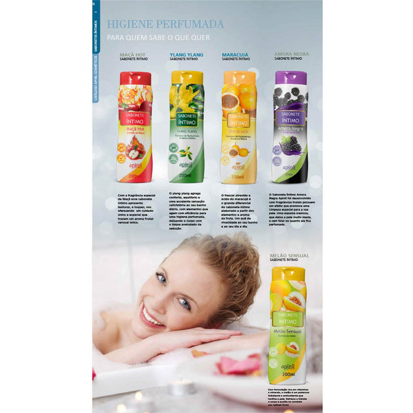 Sabonete Íntimo Feminino 200ml APINIL -  Fragrâncias Refrescantes