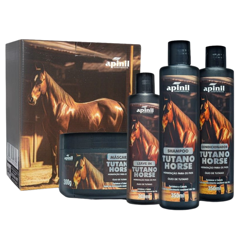 Kit Capilar Tutano Horse (Shampoo, condicionador, leave in, máscara)