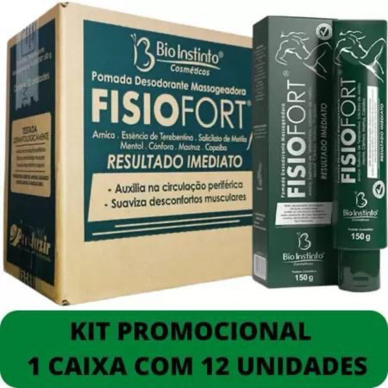 Pomada massageadora desodorante Fisiofort 150g Bio instinto academia,dores musculares,treino