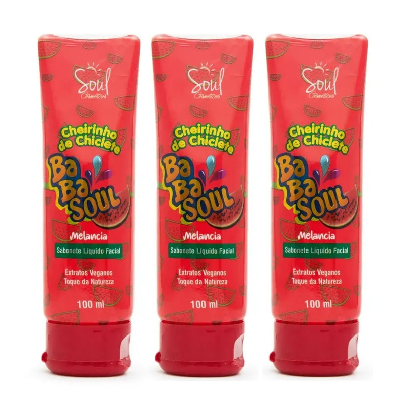 Sabonete Facial Soul Cosméticos Cheirinho de Melancia 100ml