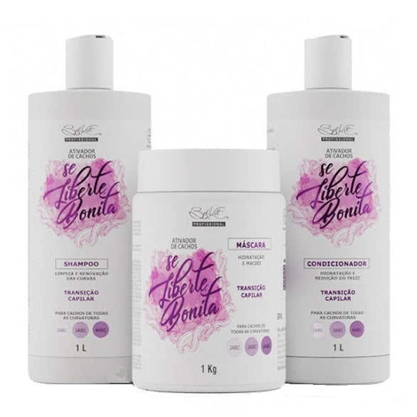 Kit Ativador de Cachos Se liberte Bonita 1L Belkit 3 Itens