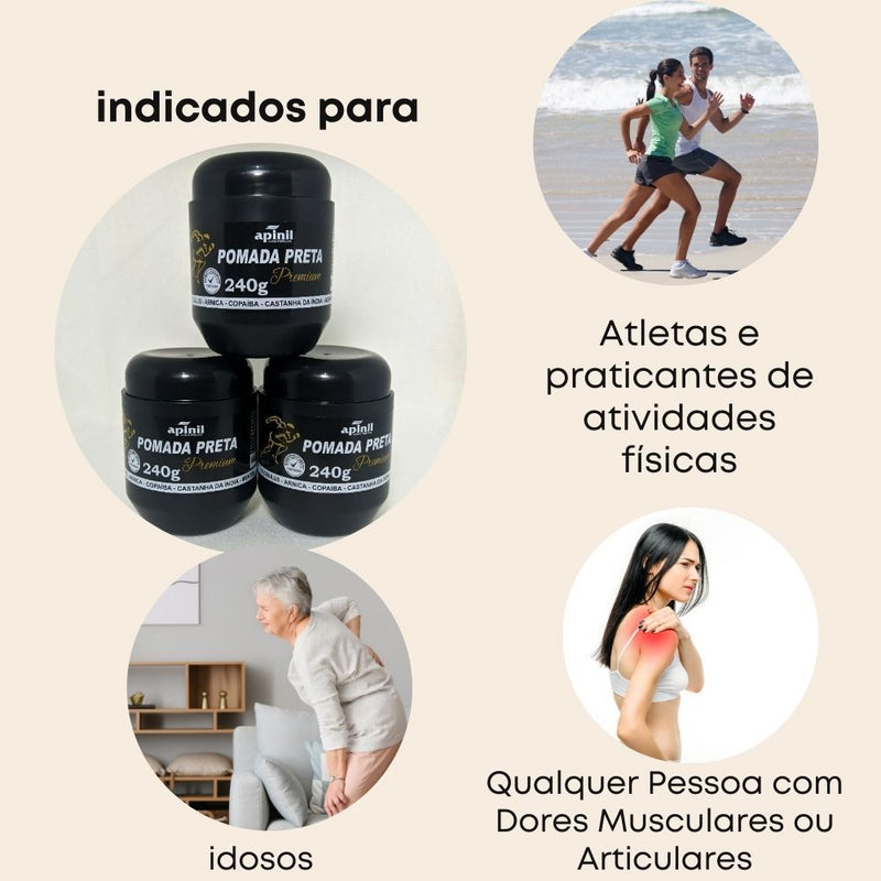 Pomada Preta Alívio Para Atividades Intensas Atacado