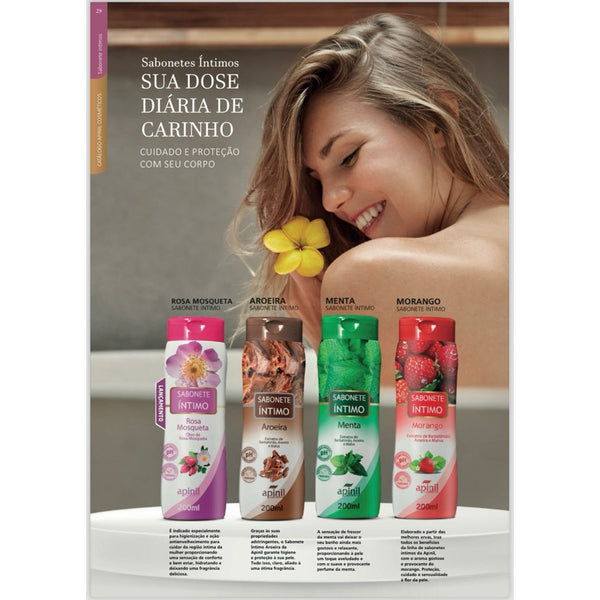 Sabonete íntimos líquido Apinil cosmético.