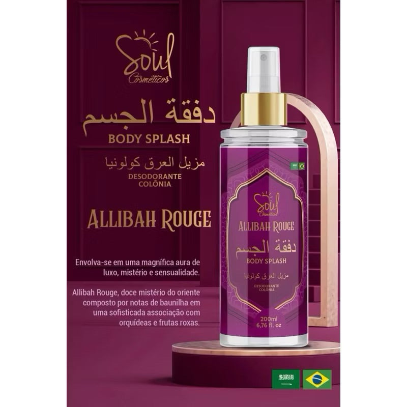 Body Splash Soul Fragancias Árabes Perfume árabe alta fixação e projeção Virgínia