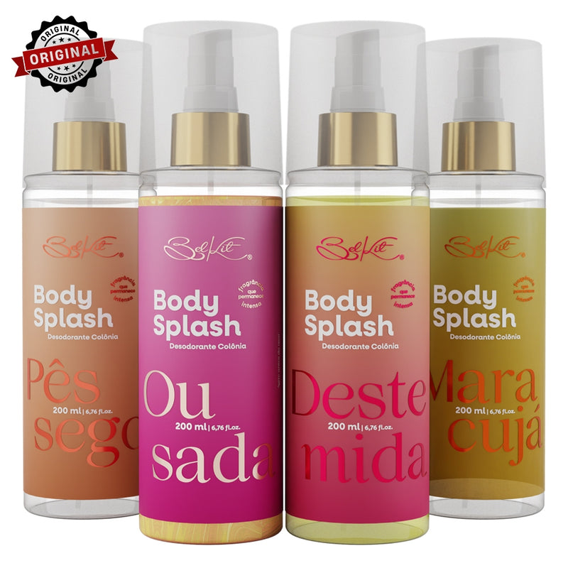 Body Splash Belkit 200ml - Alta fixação, projeção, perfumaria fina | Dia e noite