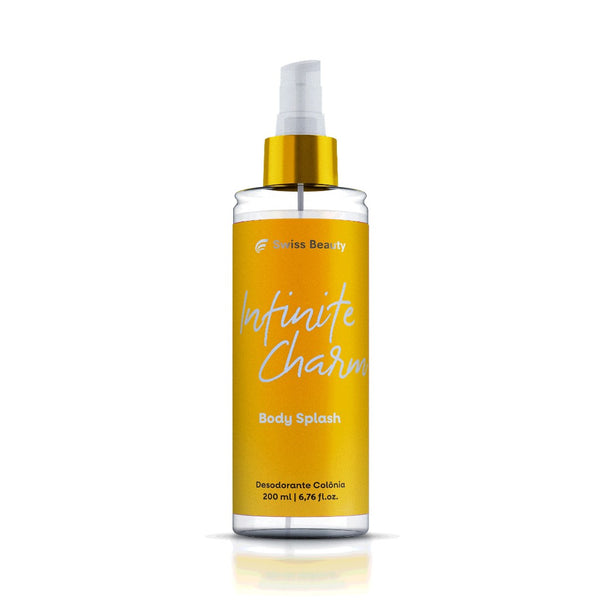 Body Splash Alta Fixação Infinite Charm 200ml Fragância Jasmim e Rosa Floresce Swiss Beauty Belkit