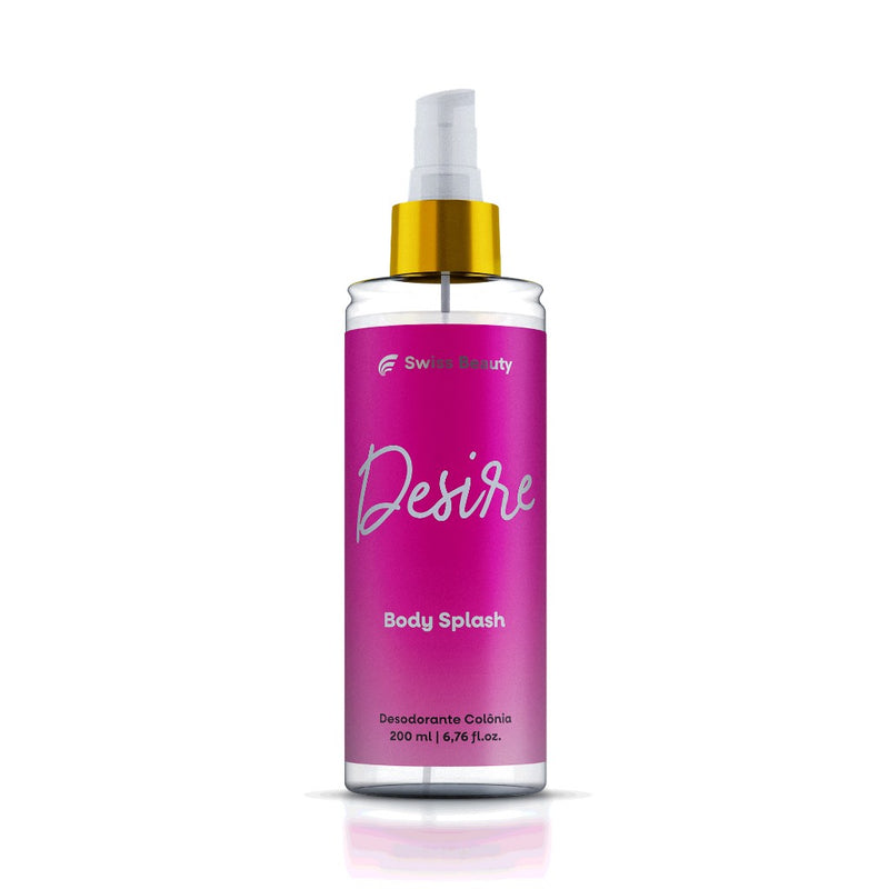 Body Splash Desire Alta Fixação 200ml Fragância Mandarina e Laranja Doce Swiss Beauty Belkit