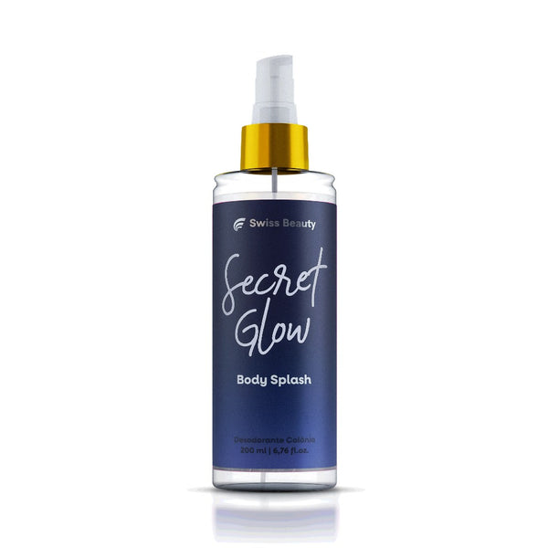 Body Splash Alta Fixação Secret Glow 200ml Fragância Pera, Bergamota e Pimenta Rosa Swiss Beauty Belkit