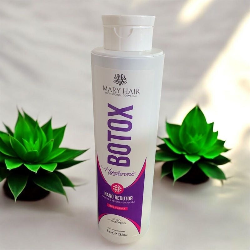 Botox Capilar Profissional Mary Hair 1L – Redução de Volume, Zero Formol, Hidratação e alisamento
