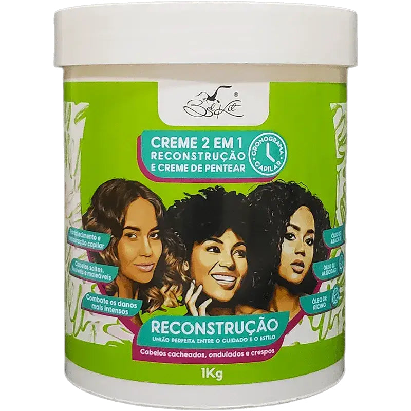 1 Mascara Capilar 2 em 1 Belkit 1 Kg - Reconstrução