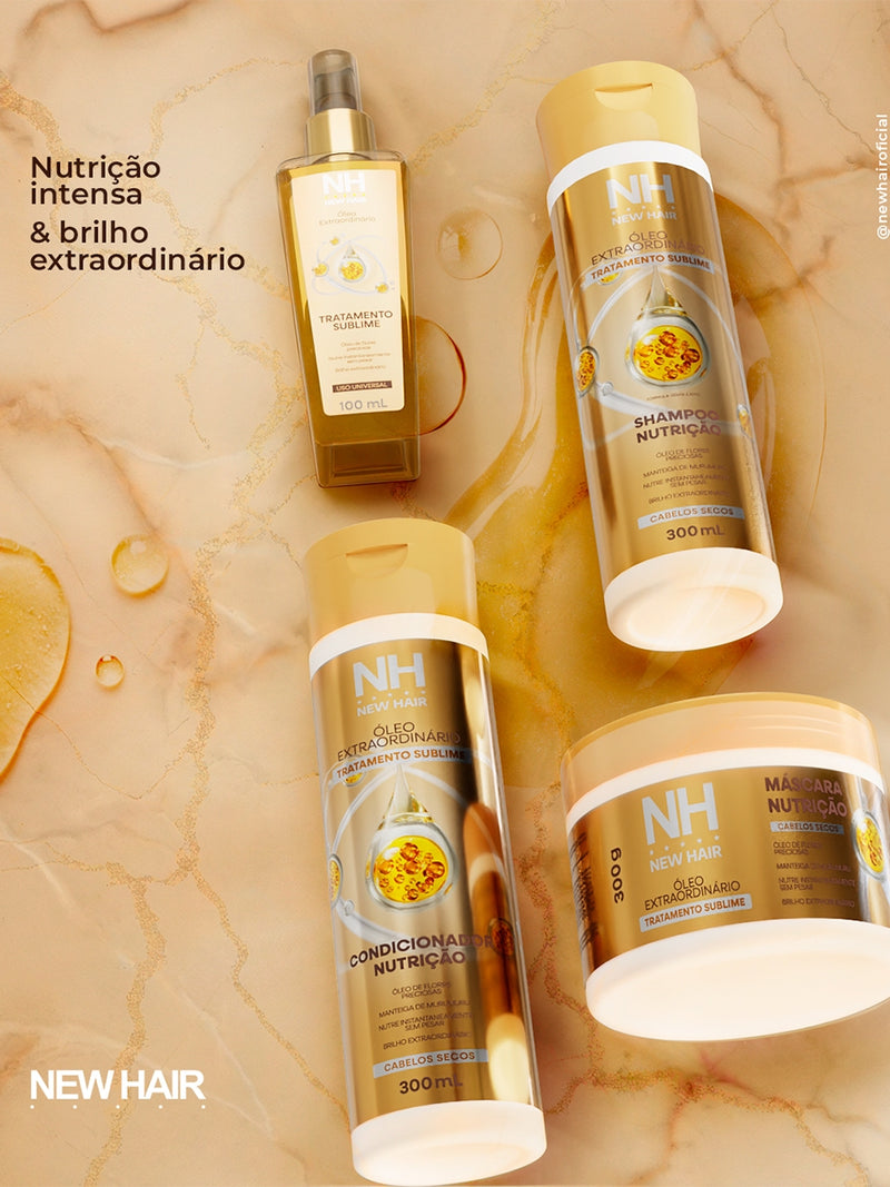 Kit Capilar Óleo Extraordinário NEW HAIR (3 itens) - Shampoo, Condicionador e Máscara