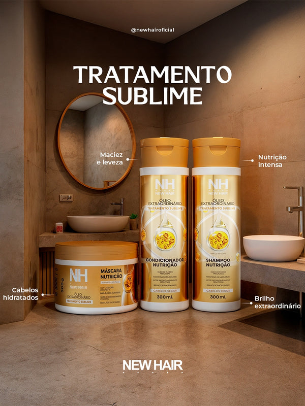 Kit Capilar Óleo Extraordinário NEW HAIR (3 itens) - Shampoo, Condicionador e Máscara