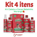 Kit Capilar Bebelinho Morango Bio Intinto 4 itens - Cuidado Delicado com Fragrância Suave de Morango