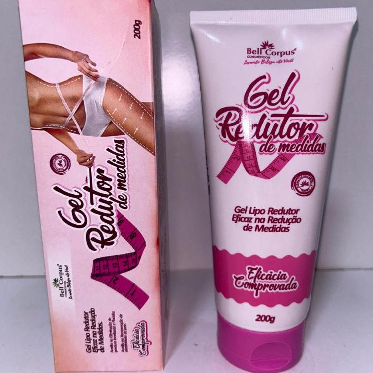 Gel Redutor Seca Barriga Cafeína Bell Corpus 200g Redução de Flacidez Inchaço Gordura Localizada