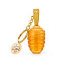 Lip Gloss Honey Kiss Miamake Chaveiro Hidratante Cheiro de Mel Formato Colmeia