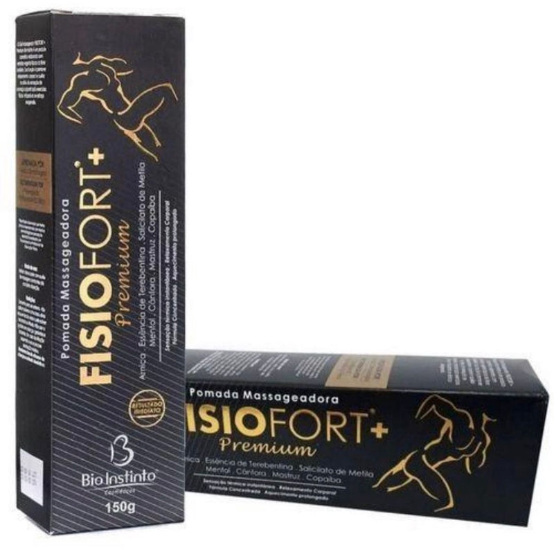 Pomada Massageadora Fisiofort Premium Preta - 150g - Bio Instinto