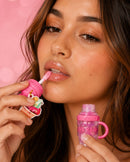 Lip Gloss Love Rain Mini Caneca com Glitter – Brilho Labial Kawaii Infantil Teen