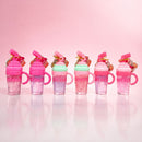 Lip Gloss Love Rain Mini Caneca com Glitter – Brilho Labial Kawaii Infantil Teen
