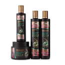 Kit Capilar Cabelo Macio Mamona e Argan Alquimia Cosmeticos 4 Itens Shampoo Condicionador Creme de Pentear e Mascara