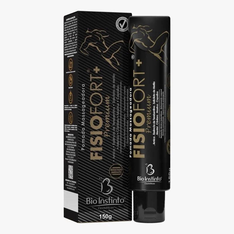 Pomada Massageadora Fisiofort Premium Preta - 150g - Bio Instinto