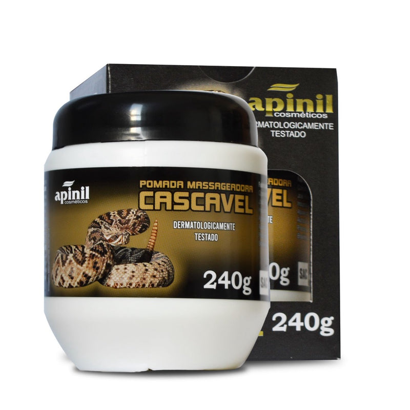 Pomada Massageadora Cascavel 240 Gr- Apinil Cosméticos