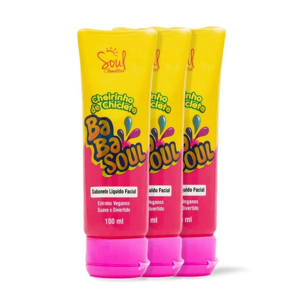 Sabonete Líquido Facial Babasoul Cheirinho de Chiclete Soul Cosméticos Atacado